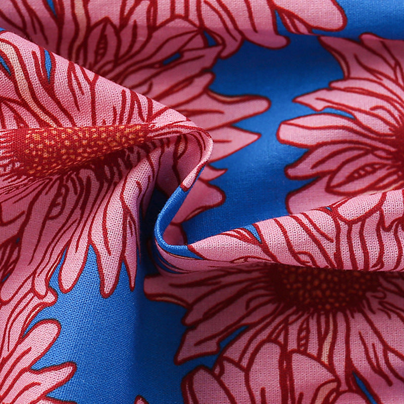 Summer Arrival Flowers Pattern Sleeveless Square Neck Dress for Stylish Girls, MyKids-USA®, Baby & Toddler Dresses, MyKids-USA - - - - - - -