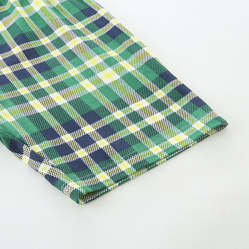 Summer Baby Kids Cartoon Pattern T-shirt and Plaid Shorts Clothing Set for Boys, MyKids-USA®, Baby & Toddler Outfits, MyKids-USA - - - - - - -