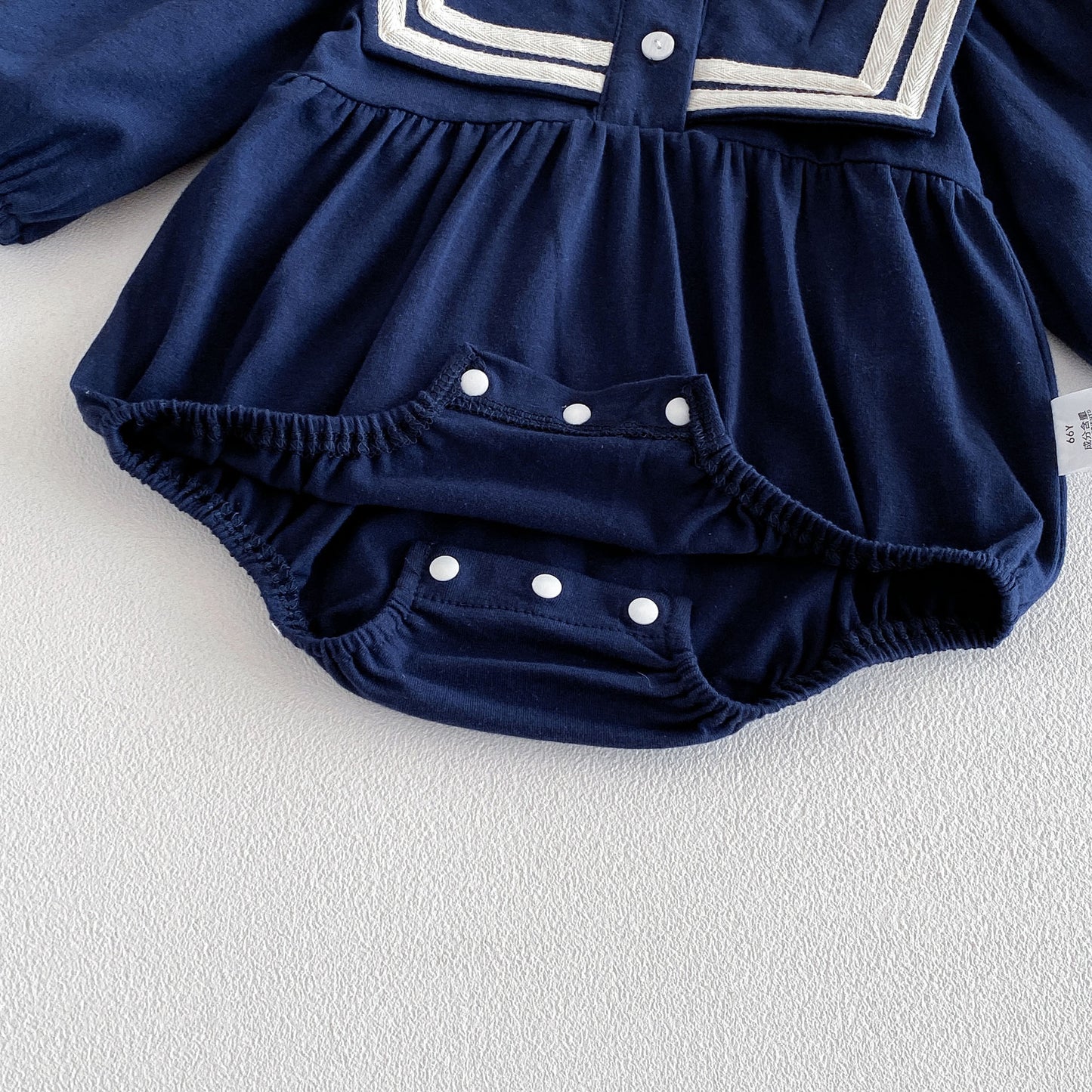 Spring Arrival Baby Girls Long Sleeves Peter Pan Collar Navy Style Bodysuit, MyKids-USA®, Bodysuits, MyKids-USA - - - - - - - .