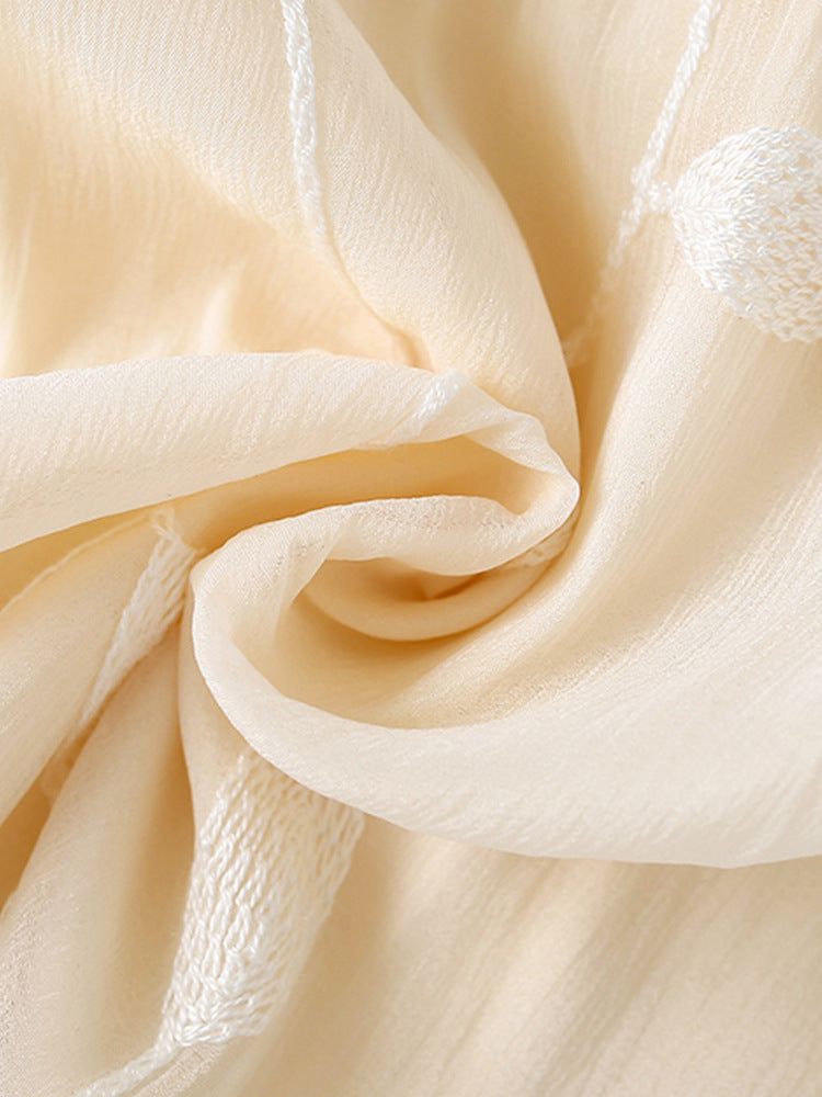 Summer Arrival Girls’ Leaves And Vine Pattern Embroidery Short Sleeves Round Collar Dress, MyKids-USA®, Baby & Toddler Dresses, MyKids-USA - - - - - - -