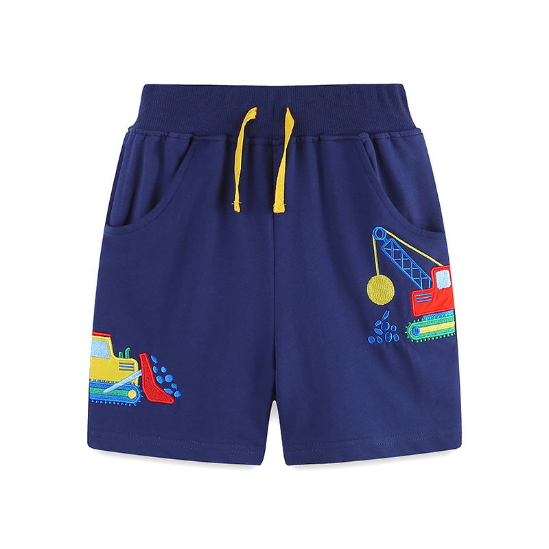 Summer Arrival Kids Boys Cotton Casual Style Cartoon Embroidered Shorts, MyKids-USA®, Shorts, MyKids-USA - - - - - - -