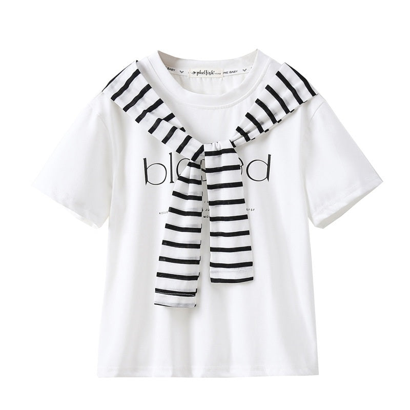 Arrival Summer Baby Kids Girls Short Sleeves Letters Pattern T-shirt and Lace Trim Jeans Sets, MyKids-USA®, Baby & Children's Outfits, MyKids-USA - - - - - - - .
