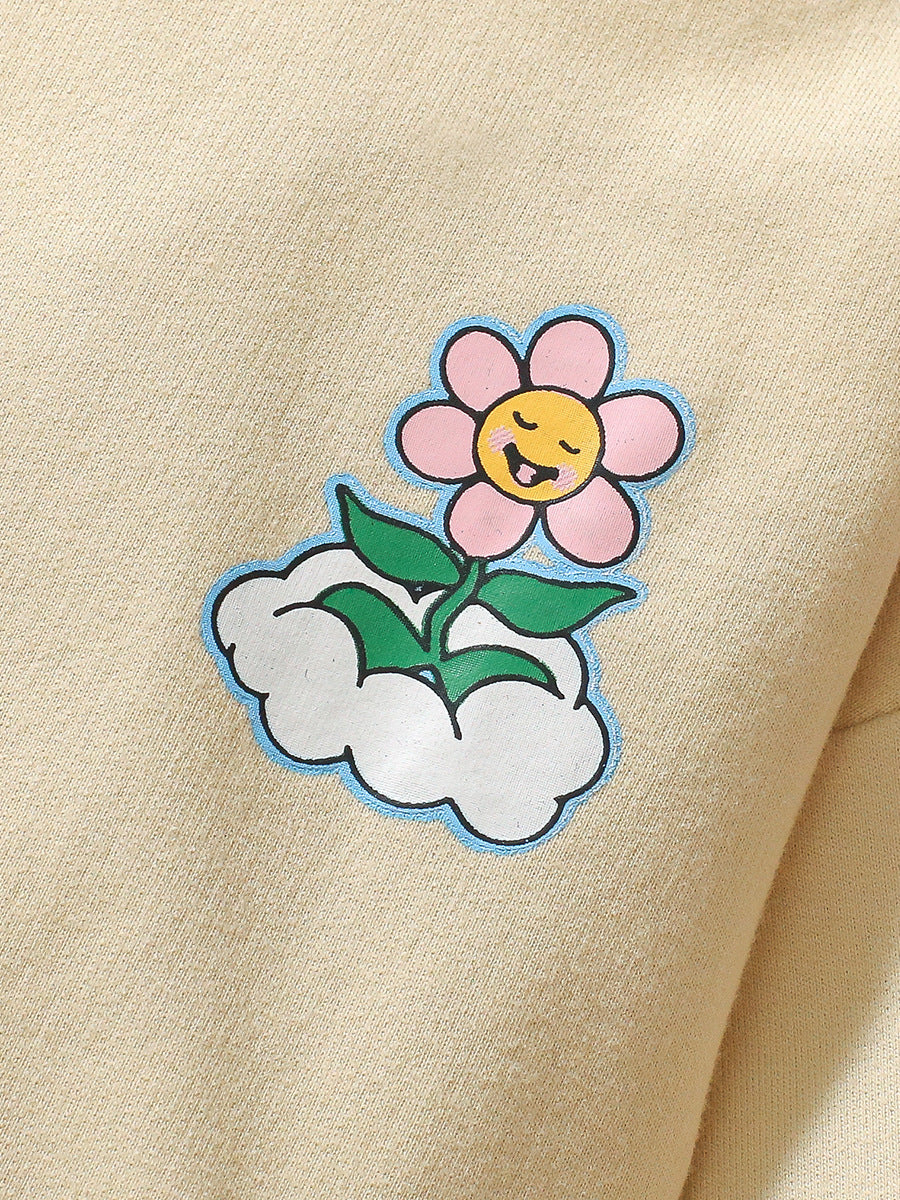 Design Autumn Girls Sunflower Pattern Logo Crew Neck Long Sleeves Tulle Patchwork Dress, MyKids-USA®, Baby & Toddler Dresses, MyKids-USA - - - - - - -