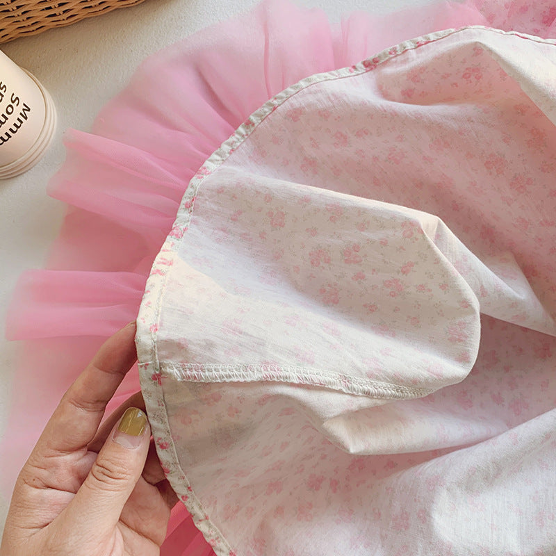 Design Summer Kids Girls Cute Floral Print Sleeveless Mesh Dress, MyKids-USA®, Baby & Toddler Dresses, MyKids-USA - - - - - - -