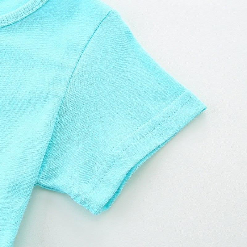 Summer Arrival Baby Girls Cute Rabbits and Strawberry Pattern Short Sleeves Tulle Patchwork Dress, MyKids-USA®, Baby & Toddler Dresses, MyKids-USA - - - - - - -