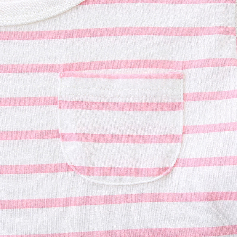 Summer Arrival Striped and Flowers Pattern Short Sleeves Color Patchwork Dress for Stylish Girls, MyKids-USA®, Baby & Toddler Dresses, MyKids-USA - - - - - - -