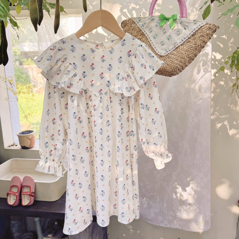 Arrival Autumn Girls Cute Flowers Pattern Long Sleeves Dress, MyKids-USA®, Baby & Toddler Dresses, MyKids-USA - - - - - - -