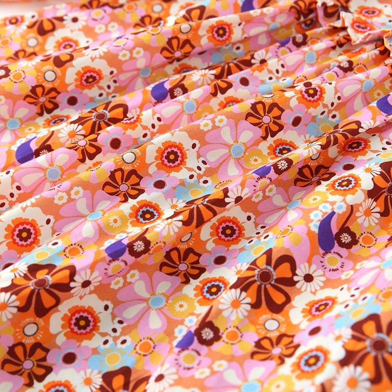 Autumn Arrival Baby Kids Girls Floral Pattern Long Sleeves Crew Neck Dress, MyKids-USA®, Baby & Toddler Dresses, MyKids-USA - - - - - - -