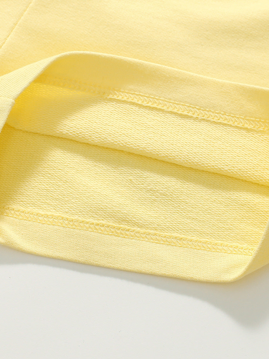 Girls Solid Color Soft Casual Style Capri Pants Rainbow Logo Shorts, MyKids-USA®, Baby & Toddler Bottoms, MyKids-USA - - - - - - -