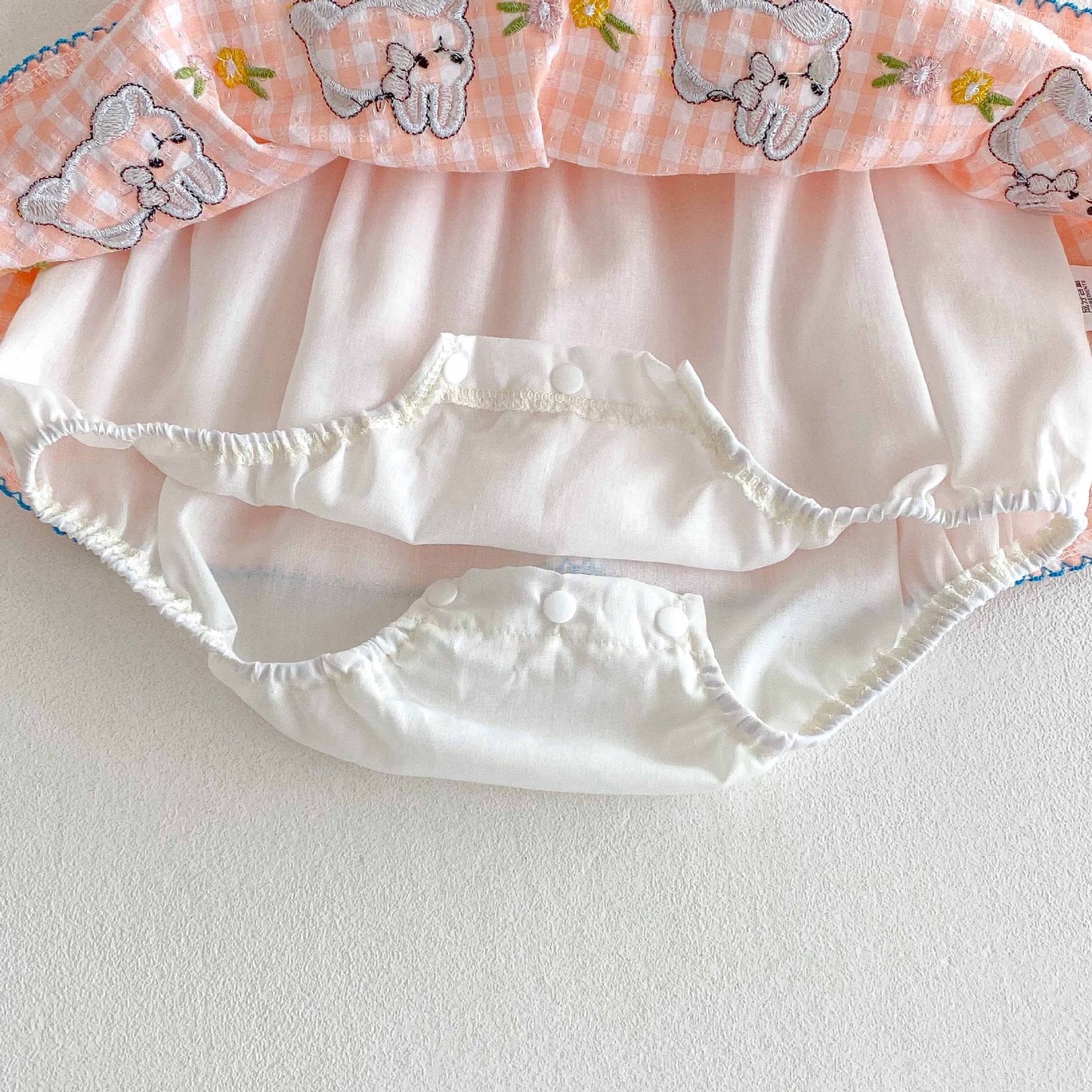 Summer Arrival Baby Girls Cute Pink Sleeveless Rabbits Pattern Plaid Onesies, MyKids-USA®, Baby One-Pieces, MyKids-USA - - - - - - -