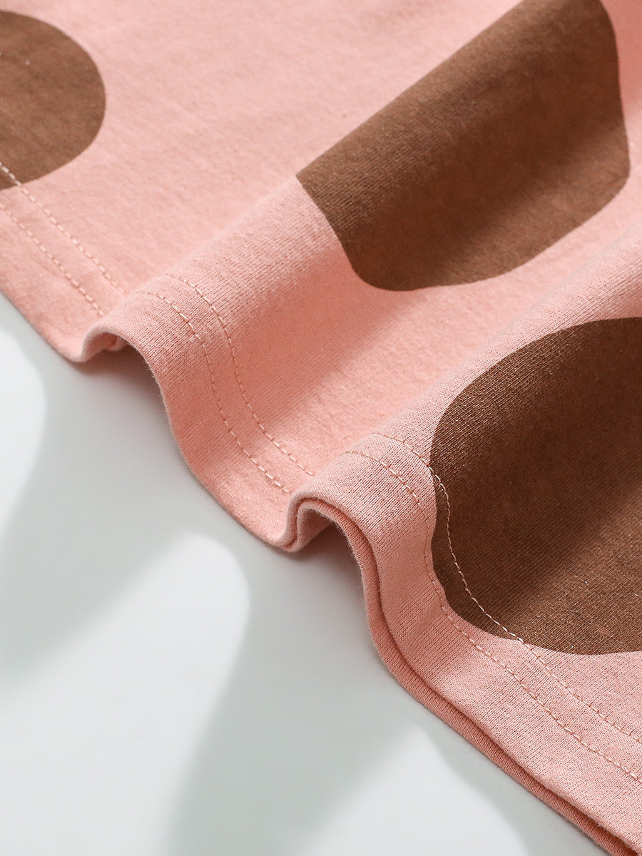 Arrival Autumn Girls Cartoon Rabbit And Polka Dots Pattern Crew Neck Long Sleeves Princess Dress, MyKids-USA®, Baby & Toddler Dresses, MyKids-USA - - - - - - -