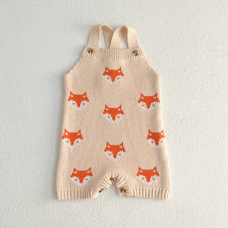 Summer Baby Design Fox Pattern Sleeveless Strap Rompers, MyKids-USA®, Baby One-Pieces, MyKids-USA - - - - - - -