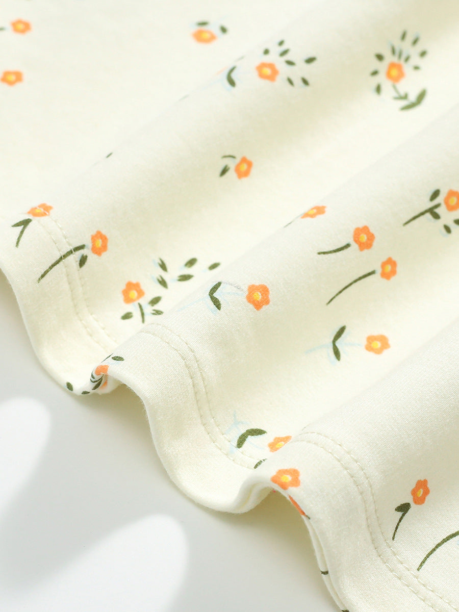 Spring Baby Grils Long Sleeve Floral Elements Logo Beige Princess Dress, MyKids-USA®, Baby & Toddler Dresses, MyKids-USA - - - - - - -