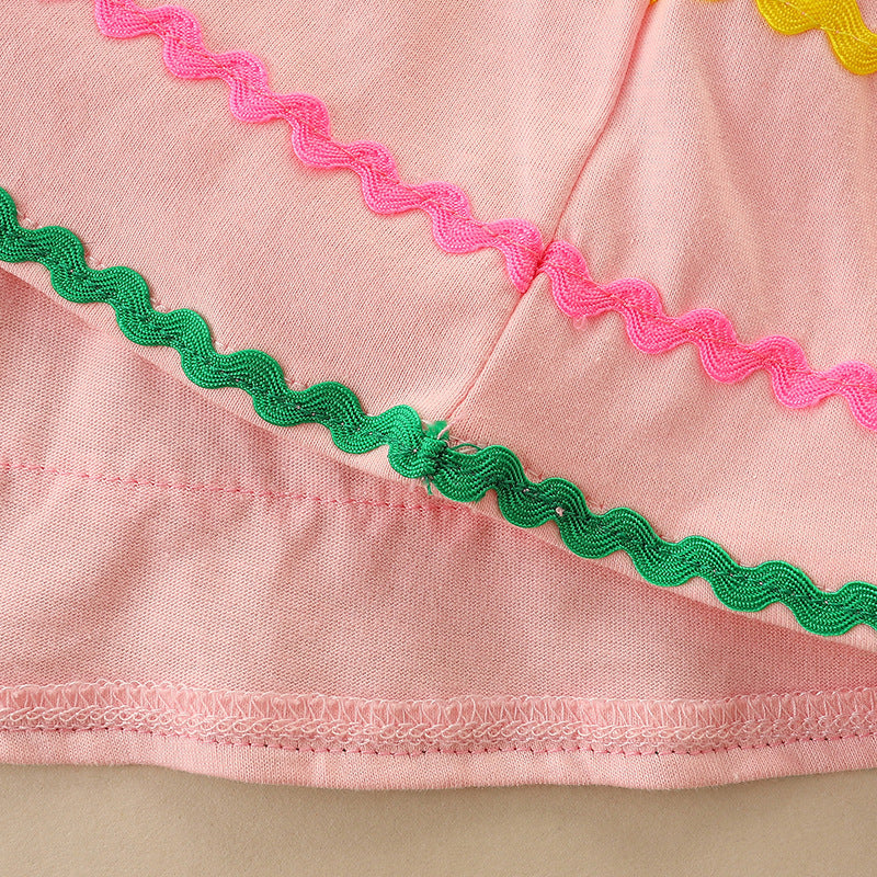 Adorable Floral Embroidered Dress: A Sweet Round Neck Princess Dress For Girls, MyKids-USA®, Baby & Toddler Dresses, MyKids-USA - - - - - - -