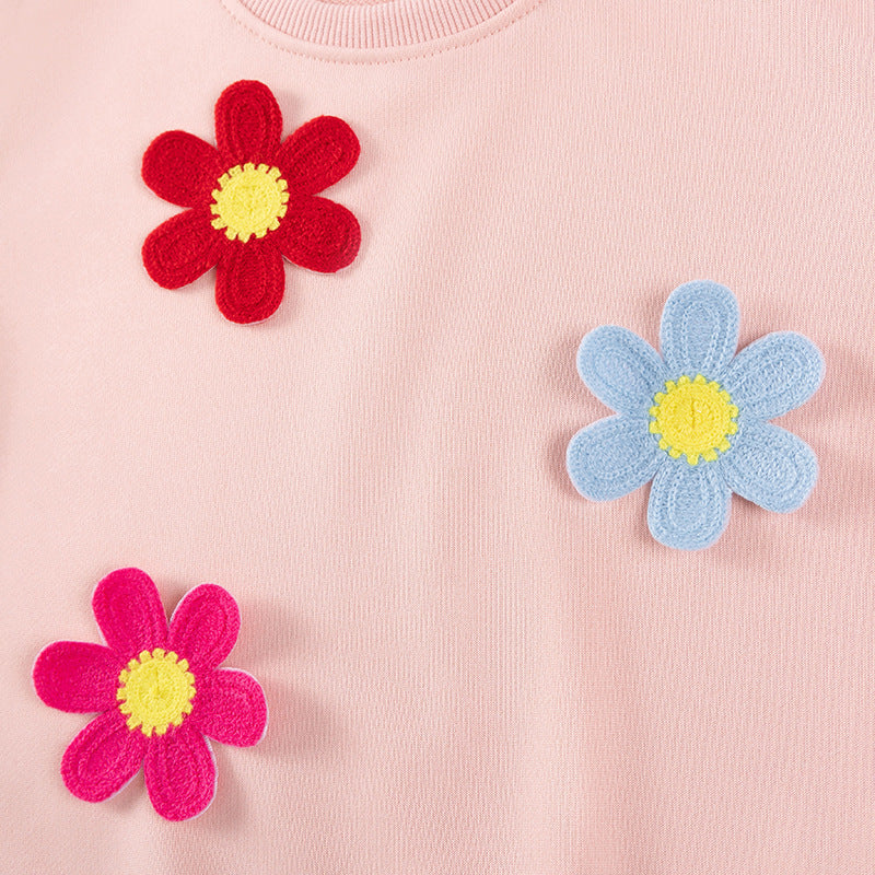 Spring and Autumn Girls Flowers Pattern Long Sleeves Top and Pants Clothing Set, MyKids-USA®, Baby & Toddler Outfits, MyKids-USA - - - - - - -