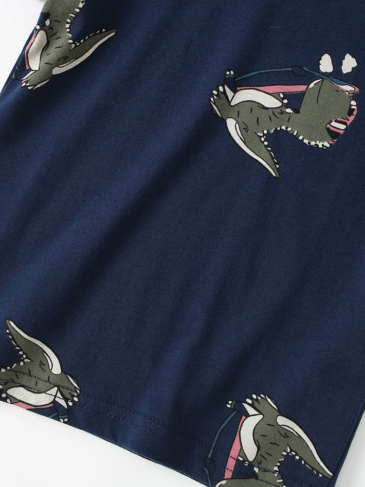 Summer Boys’ Animals Cartoon Pattern T-shirt