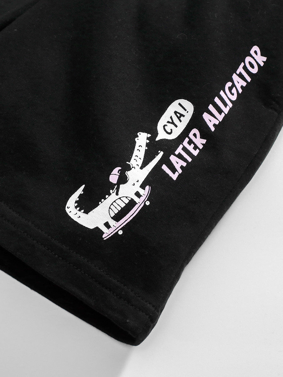 Baby And Kids Boys Alligator Cartoon Short Sleeves Top And Shorts Casual Clothing Set, MyKids-USA®, Baby & Toddler Outfits, MyKids-USA - - - - - - -