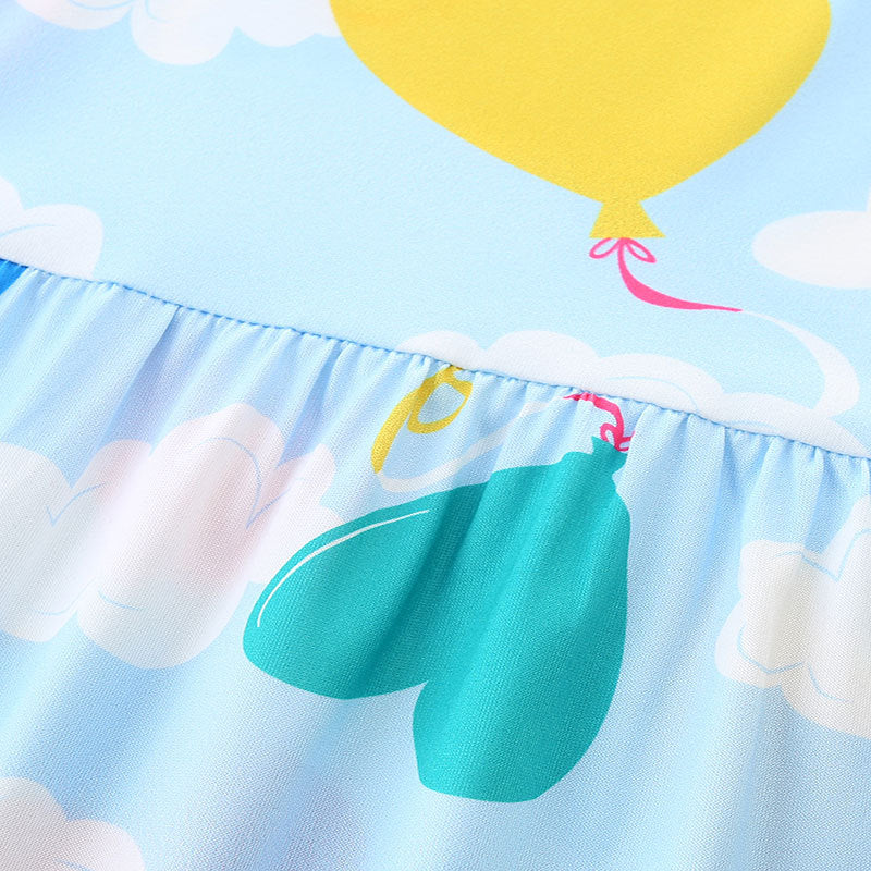 Summer Arrival Colorful Hearts Pattern Short Sleeves Dress for Stylish Girls, MyKids-USA®, Baby & Toddler Dresses, MyKids-USA - - - - - - -