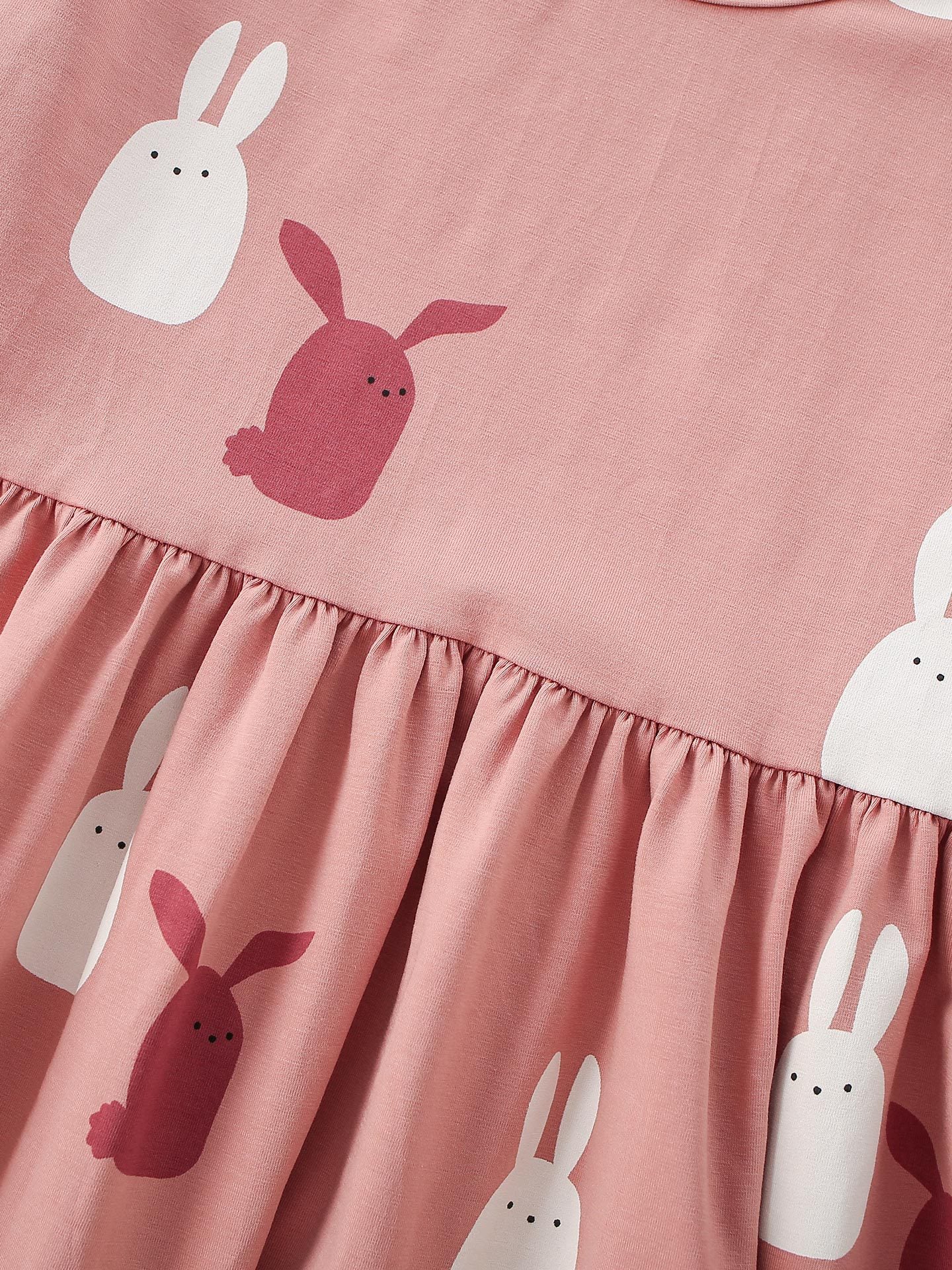 MyKids-USA® Autumn Arrival Baby Kids Girls Rabbits Pattern Long Sleeves Dress