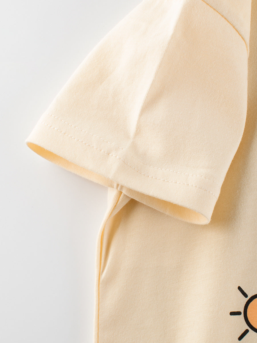 Boys Outing Scene Print T-Shirt In European And American Style For Summer, MyKids-USA®, Baby & Toddler Tops, MyKids-USA - - - - - - -