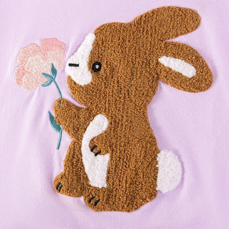 Summer Girls’ Cartoon Rabbit Pattern T-shirt in European and American Style, MyKids-USA®, T-Shirts, MyKids-USA - - - - - - - .