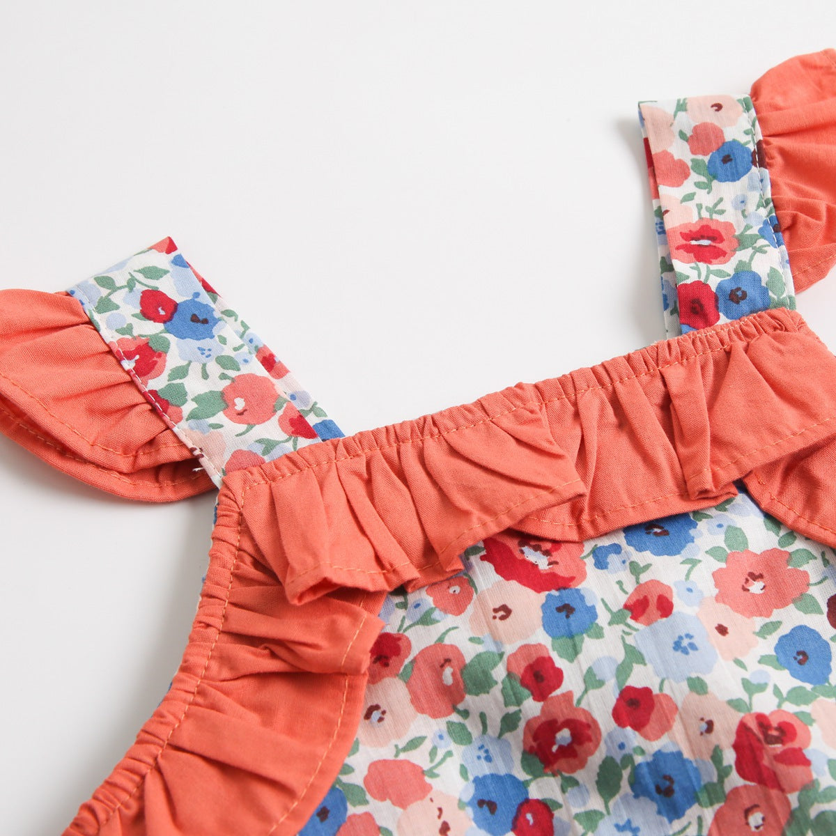 Design Summer Baby Girls Floral Pattern Sleeveless Strap Onesies, MyKids-USA®, Baby One-Pieces, MyKids-USA - - - - - - -