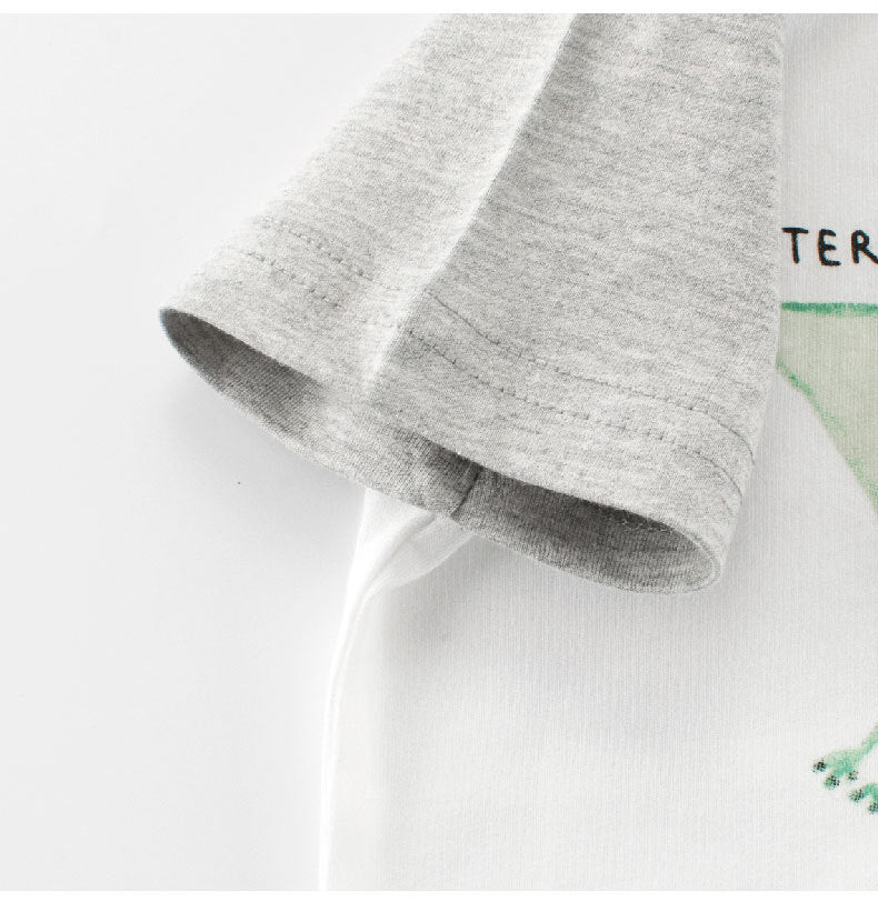 Summer Boys’ Cartoon Animals Pattern T-shirt in European and American Style, MyKids-USA®, Baby & Toddler Tops, MyKids-USA - - - - - - -