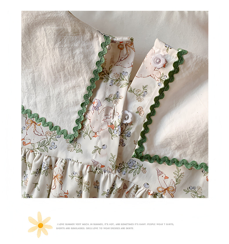 Summer Baby Kids Girls French Sleeveless Floral Pattern Printed Dress, MyKids-USA®, Baby & Toddler Dresses, MyKids-USA - - - - - - -