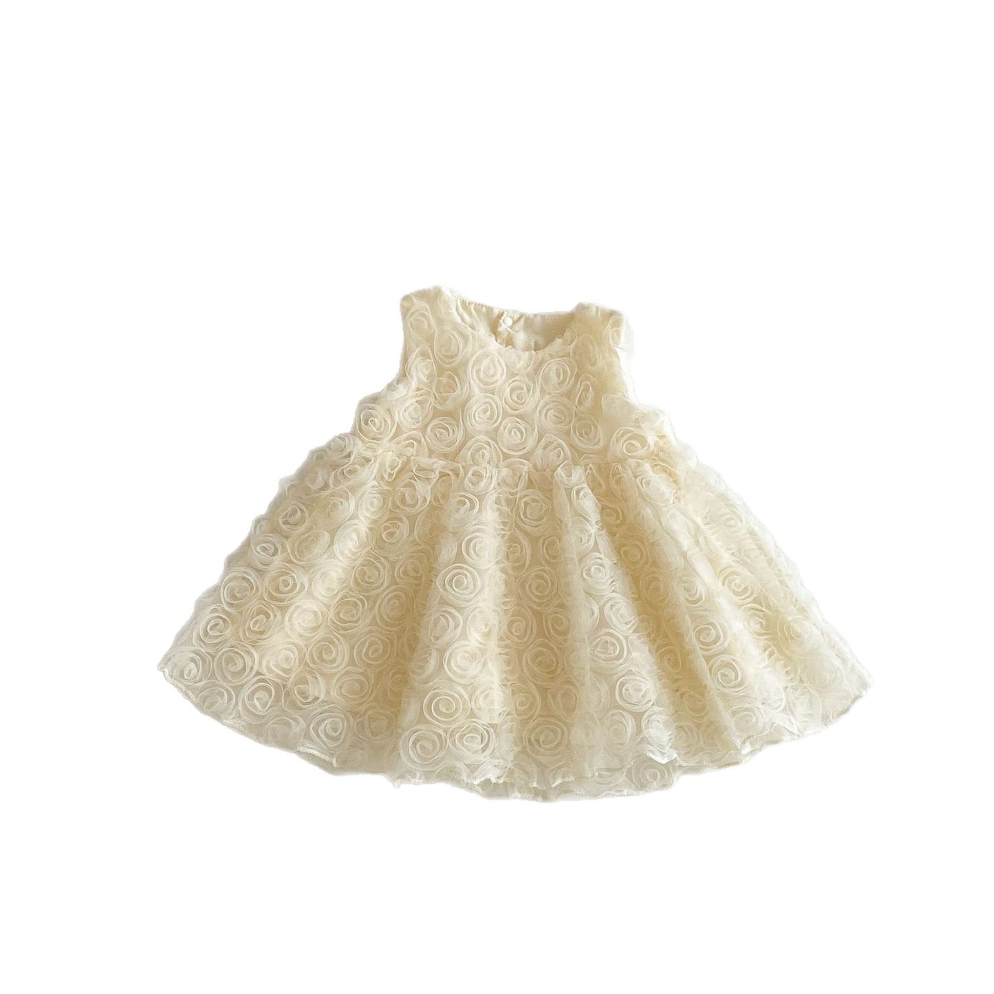 Summer Arrival Baby Girls Sleeveless Flowers Pattern Tulle Dress, MyKids-USA®, Baby & Toddler Dresses, MyKids-USA - - - - - - - .