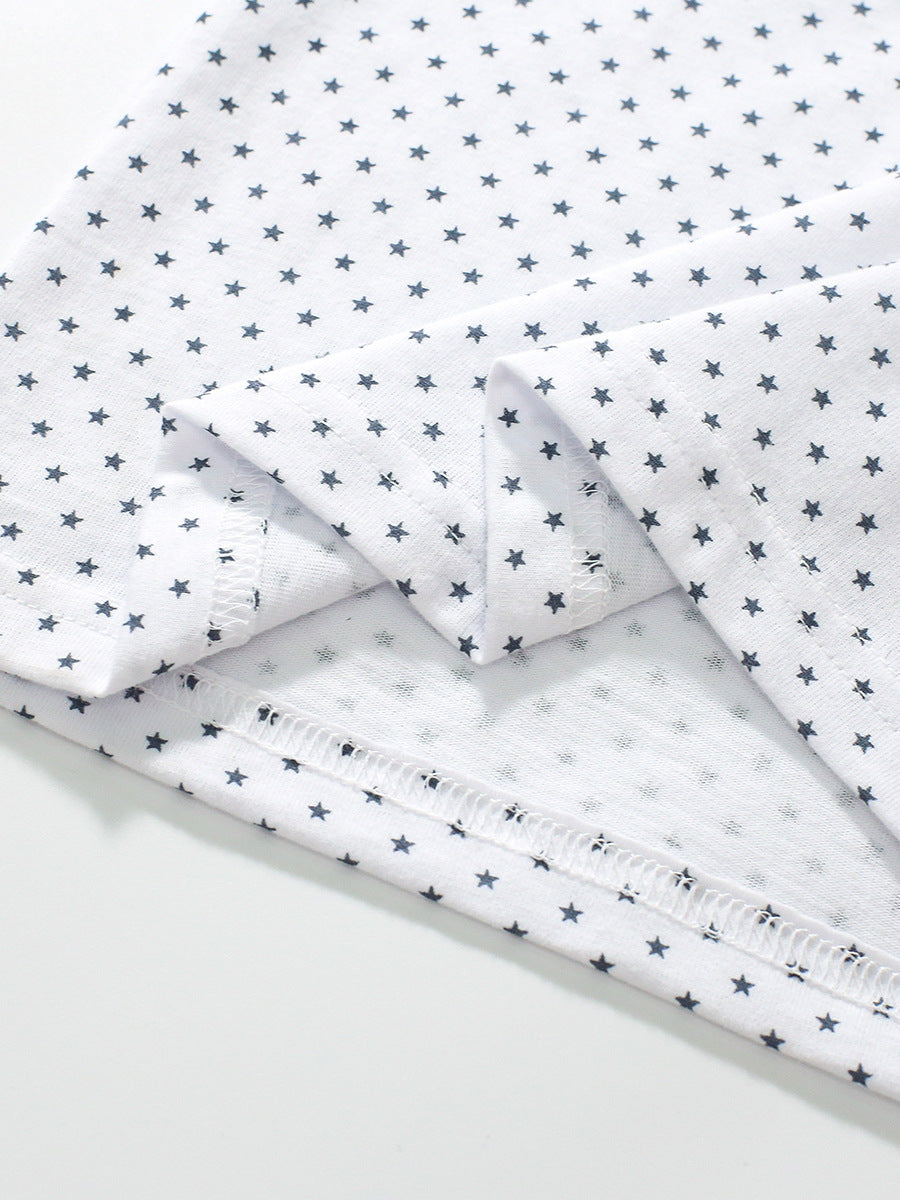 Baby Kids Boys Little Stars Print Short Sleeves Polo Shirt, MyKids-USA®, Baby & Toddler Tops, MyKids-USA - - - - - - -