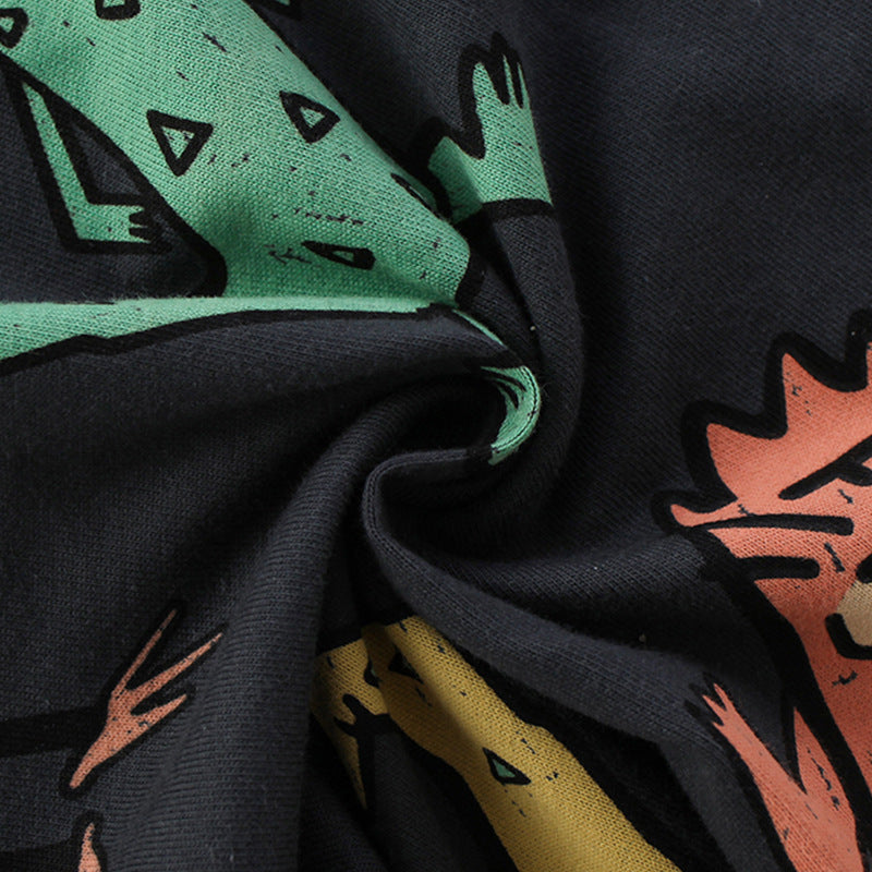 Baby Boy Cartoon Animal Graphic Crewneck Cotton T-Shirt, MyKids-USA®, Baby & Toddler Tops, MyKids-USA - - - - - - -