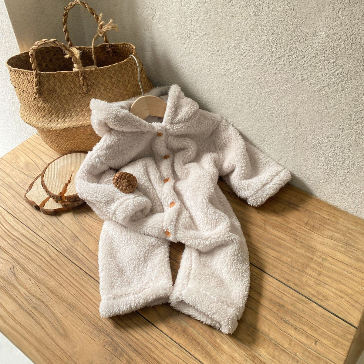 Winter and Spring Arrival Baby Unisex Long Sleeves Teddy Bear Pattern Cute Hooded Rompers, MyKids-USA®, Baby One-Pieces, MyKids-USA - - - - - - - .