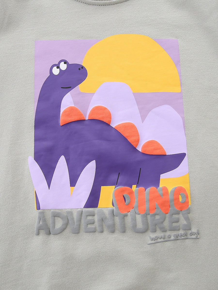 Autumn and Spring Arrival Cartoon Pattern Long Sleeves Pullover for Boys