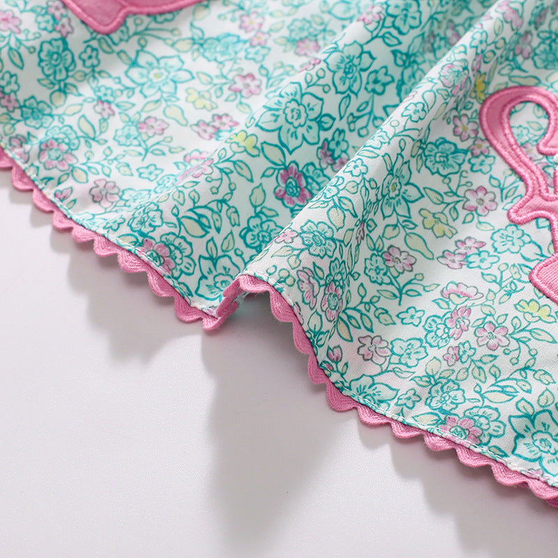 Summer Arrival Animals Cartoon Pattern Short Sleeves Floral Dress for Stylish Girls, MyKids-USA®, Baby & Toddler Dresses, MyKids-USA - - - - - - -