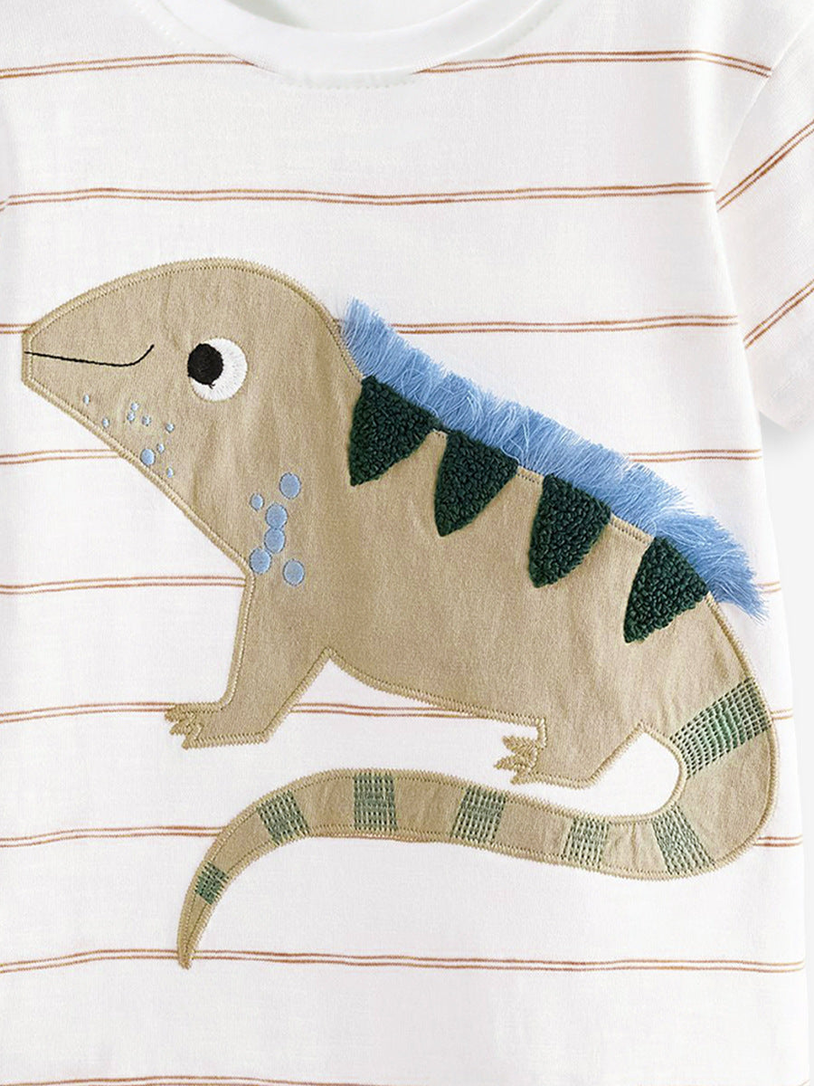 Kids’ Animals Cartoon Pattern Short Sleeves T-shirt in European and American Style for Summer, MyKids-USA®, Baby & Toddler Tops, MyKids-USA - - - - - - -