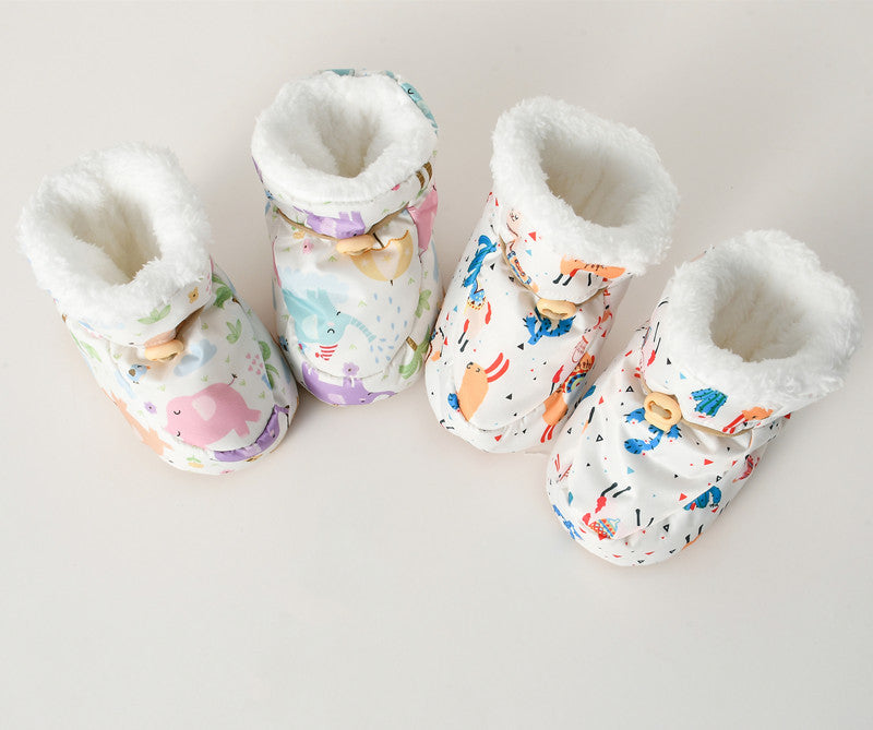 Winter Arrival Baby Animals Cartoon Pattern Anti-slip Fleece-lined Toddler Cotton Shoes, MyKids-USA®, Baby & Toddler Shoes, MyKids-USA - - - - - - -