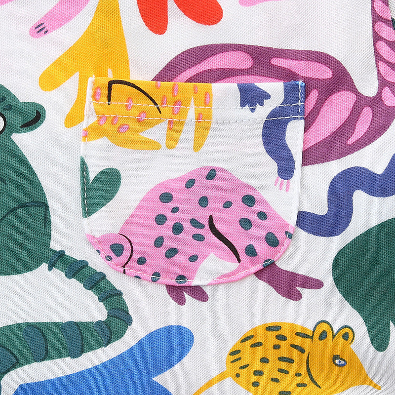 Summer Pure Cotton Cute Various Cartoon Animals Pattern Sleeveless Dress for Stylish Girls, MyKids-USA®, Baby & Toddler Dresses, MyKids-USA - - - - - - -