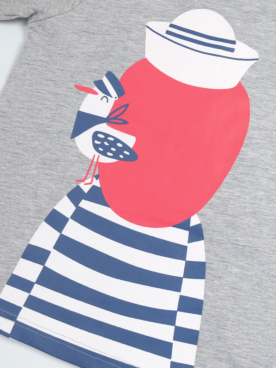 Summer Baby Kids Sailor Cartoon Print T-shirt and Shorts Clothing Set for Boys, MyKids-USA®, Baby & Toddler Outfits, MyKids-USA - - - - - - -