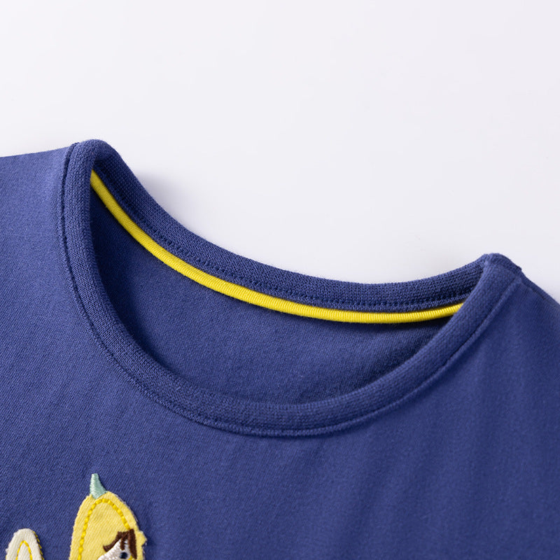 Summer Arrival Cartoon Dancers Pattern Short Sleeves Dress for Stylish Girls, MyKids-USA®, Baby & Toddler Dresses, MyKids-USA - - - - - - -