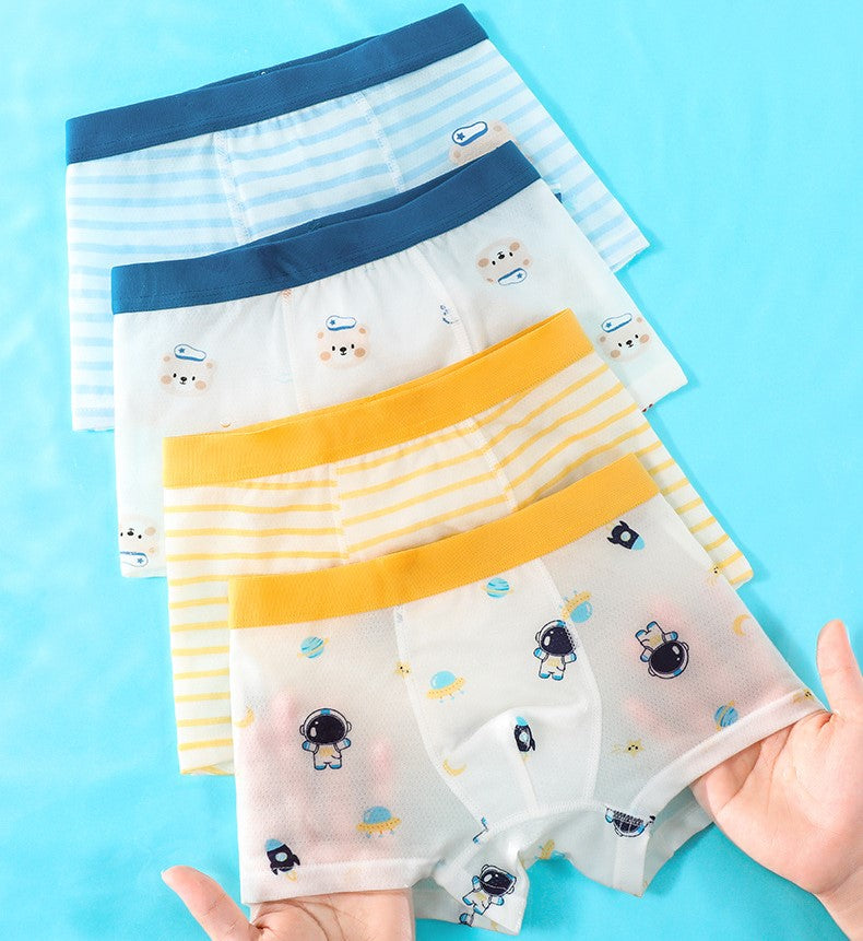 Calzoncillos tipo bóxer con estampado de dibujos animados y rayas