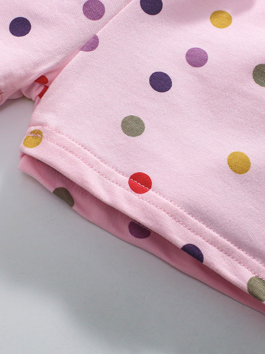 Summer Baby Kids Girls Cartoon Top And Dots Shorts Casual Clothing Set, MyKids-USA®, Baby & Toddler Outfits, MyKids-USA - - - - - - -