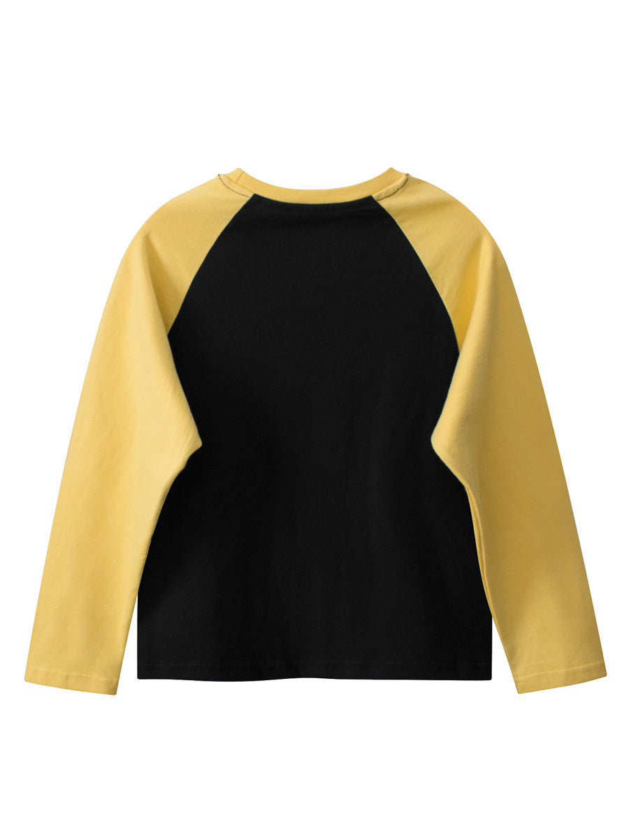 Arrival Kids Boys Letters Print Crew Neck Long Sleeves Color Patchwork Top, MyKids-USA®, Baby & Toddler Outerwear, MyKids-USA - - - - - - -