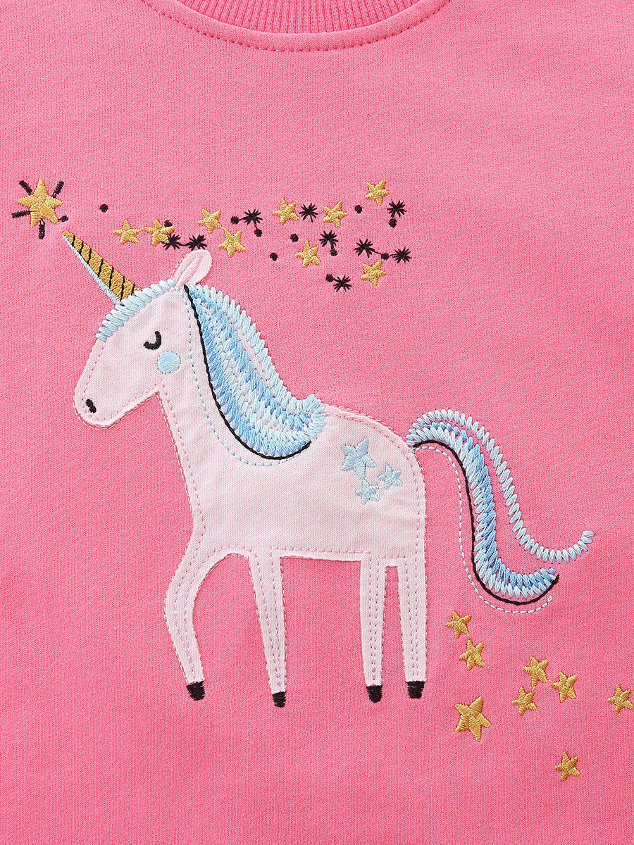 Autumn and Spring Arrival Animals Cartoon Pattern Long Sleeves Sweatshirt for Stylish Girls