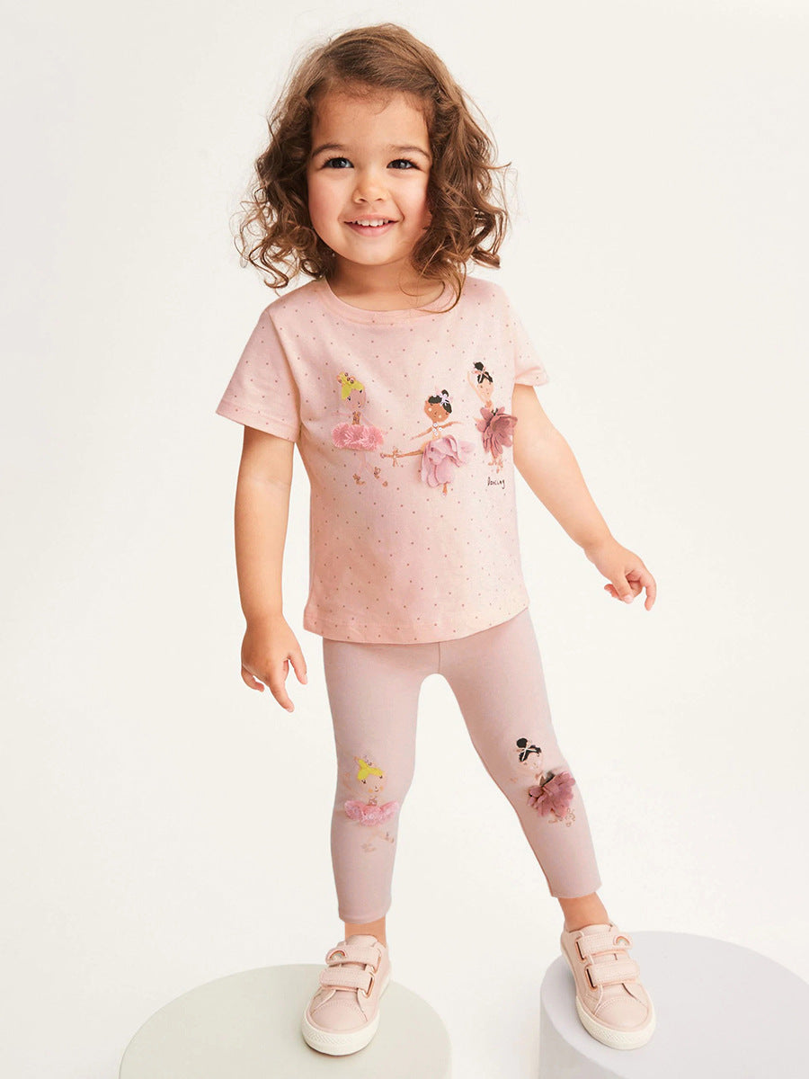 Girls Dancers Cartoon Collection T-Shirt And Pants Set, MyKids-USA®, Baby & Toddler Outfits, MyKids-USA - - - - - - -