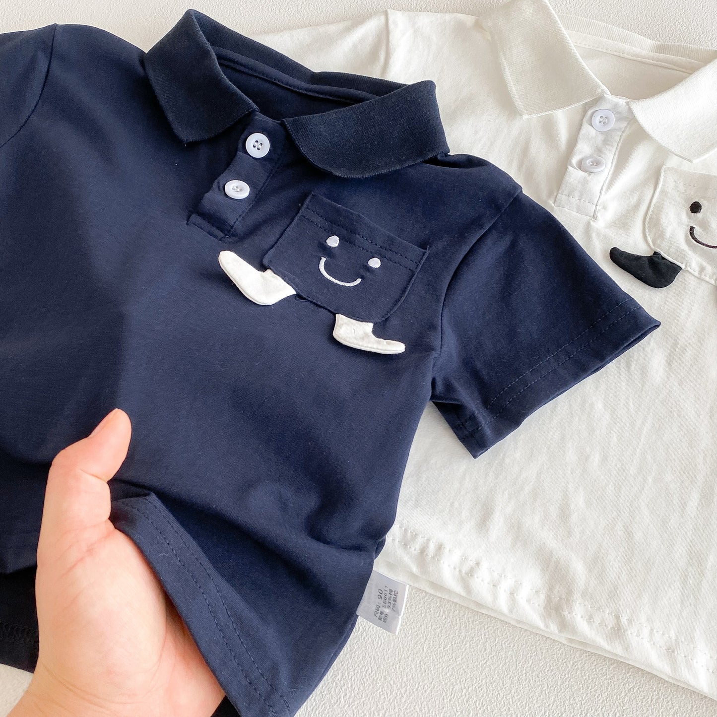 Summer Kids Boys Casual and Versatile Short Sleeves Turn-down Collar Cartoon Pocket Polo Shirt, MyKids-USA®, Polos, MyKids-USA - - - - - - - .