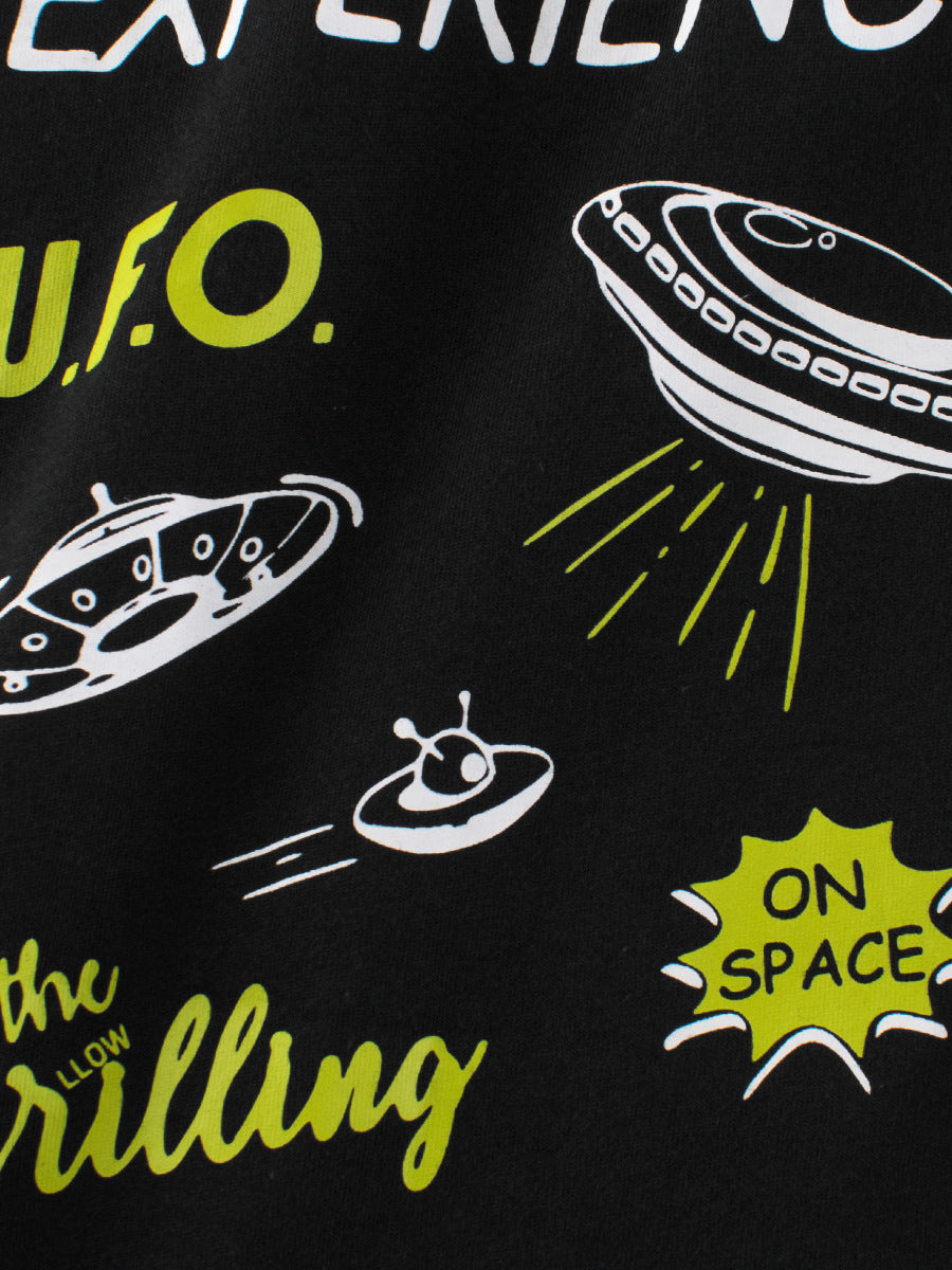 Boys’ Cartoon UFO Pattern T-Shirt In European And American Style, MyKids-USA®, Baby & Toddler Tops, MyKids-USA - - - - - - -