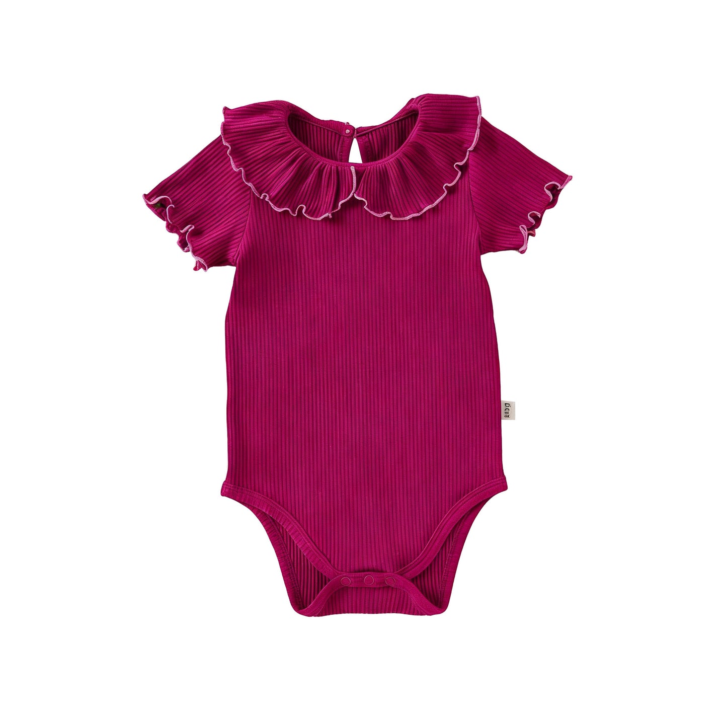 Summer Arrival Baby Girls Short Sleeves Plain Bodysuits, MyKids-USA®, Bodysuits, MyKids-USA - Size/Age - 66 (3-6M) - Color - Red - - - TR2604232037-D.