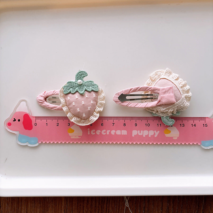 Collection of 2 Versatile Embroidered Pattern Pink Hair Clips, MyKids-USA®, Hair Pins, Claws & Clips, MyKids-USA - - - - - - - .