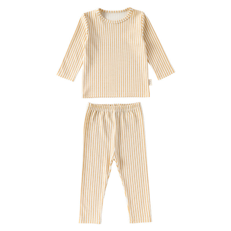 Spring and Autumn Baby Kids Simple Pattern Long Sleeves Top and Pants Clothing Set, MyKids-USA®, Baby & Toddler Outfits, MyKids-USA - Size/Age - 73 (6-9M) - Color - Yellow - - - TR2509262345-D