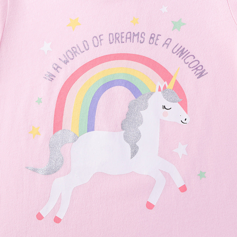 Summer Hot Selling Baby Kids Girls Short Sleeves Animals Cartoon Pattern T-shirt and Pants Clothing Set, MyKids-USA®, Baby & Children's Outfits, MyKids-USA - - - - - - - .